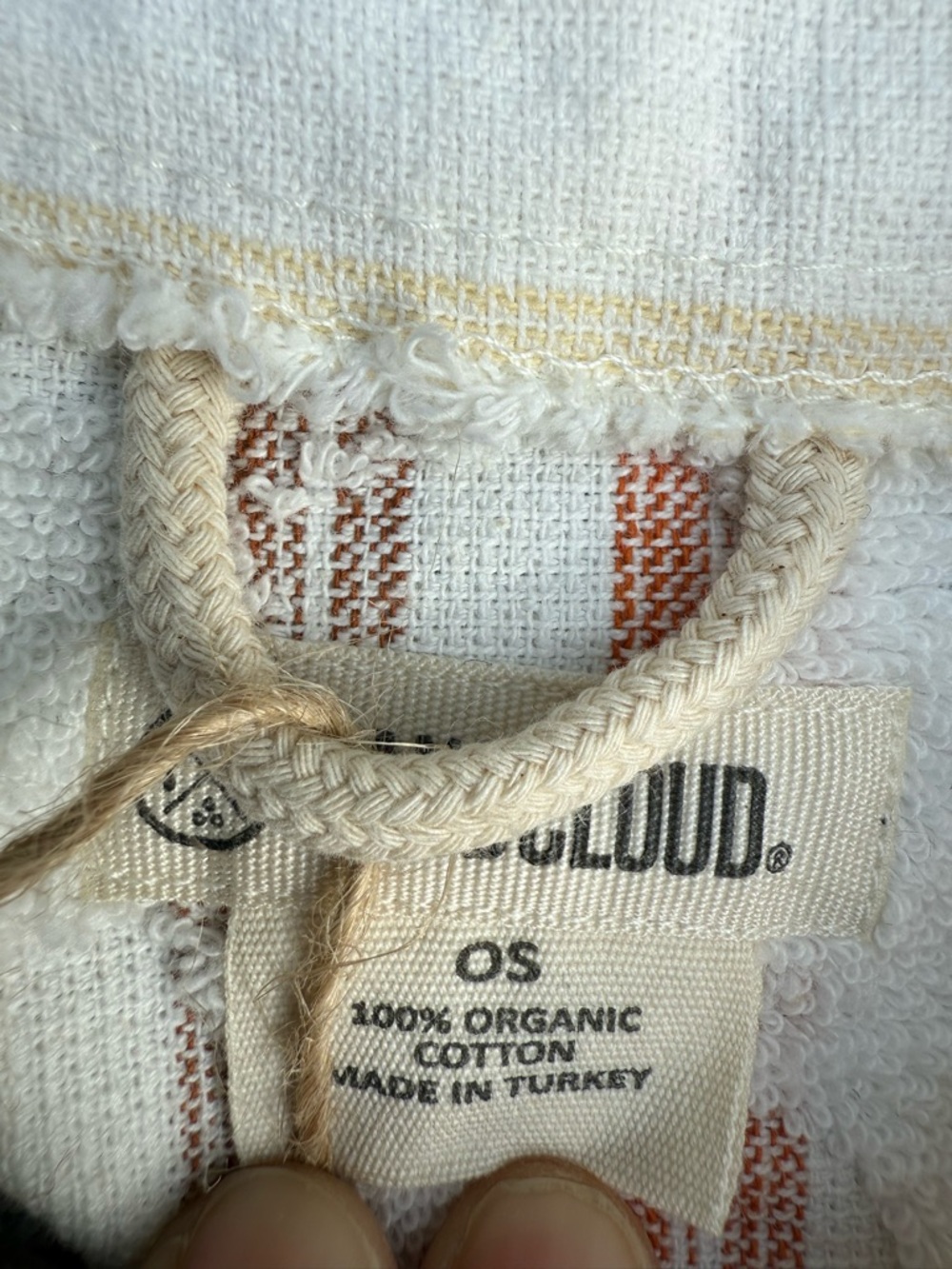 Sand Cloud Organic Cotton Striped Tie-Neck Top with Textured Dot Detail - Picture 7 of 8
